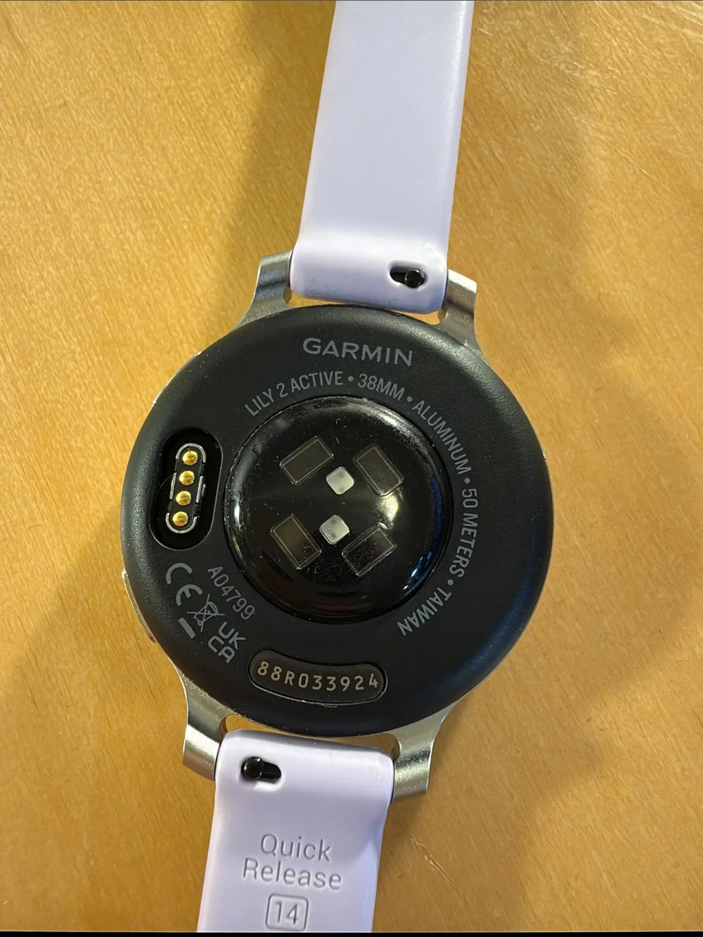 garmin lily 2 active Lavender Silicone-Band Smartwatch with Silver Bezel